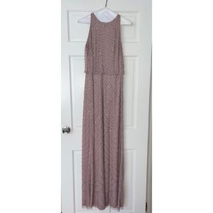 Adrianna Papell Art Deco Beaded Blouson Dress